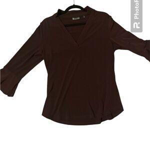 7th Ave Design Studio New York & Company Bell Sleeves business Casual Top size M